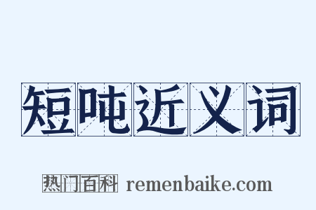 短吨近义词是什么意思的图片